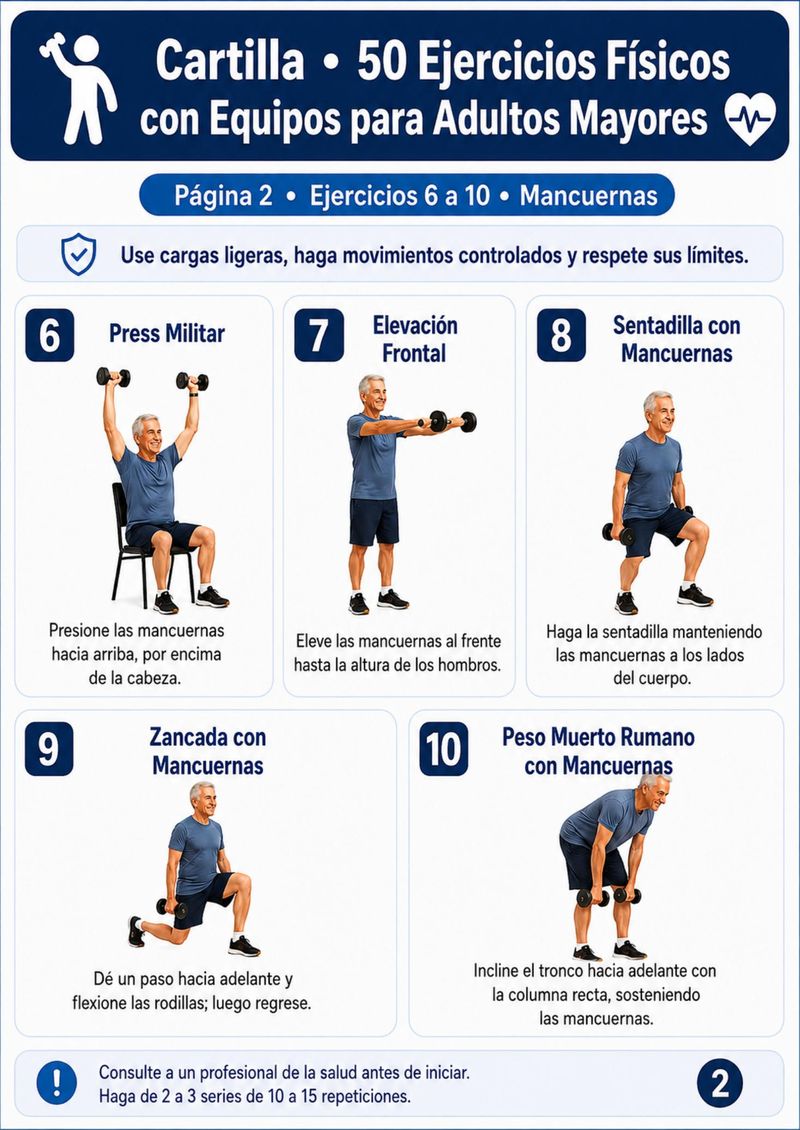 Página 2 del material de ejercicios para adultos mayores